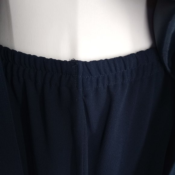 3 piece suit in navy blue with blue beaded detailing - Picture 7 of 7